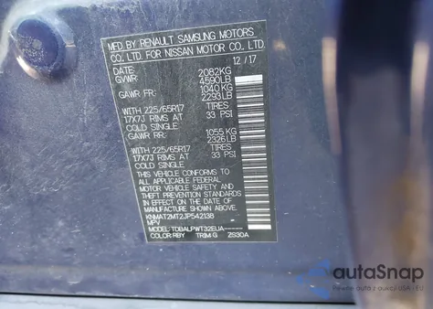 2018 Nissan Rogue S z USA, uszkodzony, nr VIN KNMAT2MT2JP542138